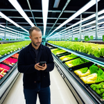 **Prompt 1: From Field to Fork Transparency**
    **Description:** A vibrant, futuristic image depicting a seamless journey of food. On one side, a Polish farmer stands proudly in a lush field with fresh produce, illuminated by data streams connecting to a smartphone displaying a QR code. These streams flow towards a modern supermarket aisle where a consumer scans a product, instantly revealing its entire history – from farm origin, cultivation methods, and transport details, all visually presented on a holographic display above the food. Interconnected blockchain blocks subtly form the backbone of these data streams, symbolizing trust and immutability. The overall mood is bright, clean, and reassuring, emphasizing absolute transparency and consumer confidence.